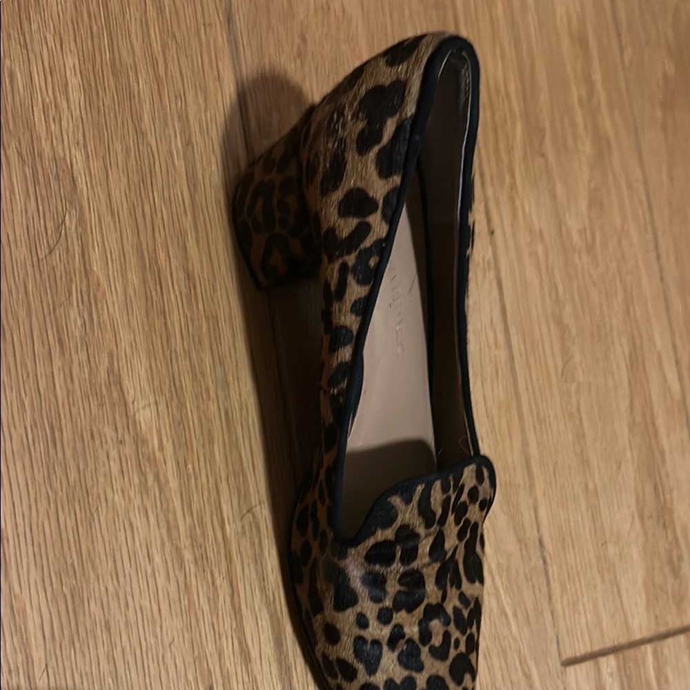 Banana Republic Leopard Print hair calf Women's block heeled Loafers - Picture 5 of 12